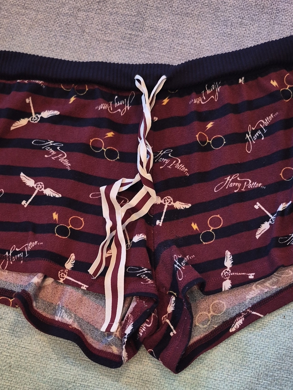 Warner Bros. Women's Burgundy and Black Harry Potter Lounge Shorts